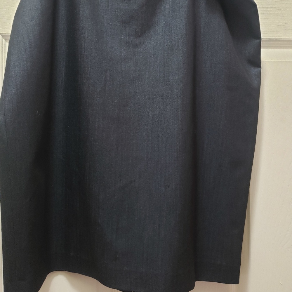 Steel Blue Pencil Skirt